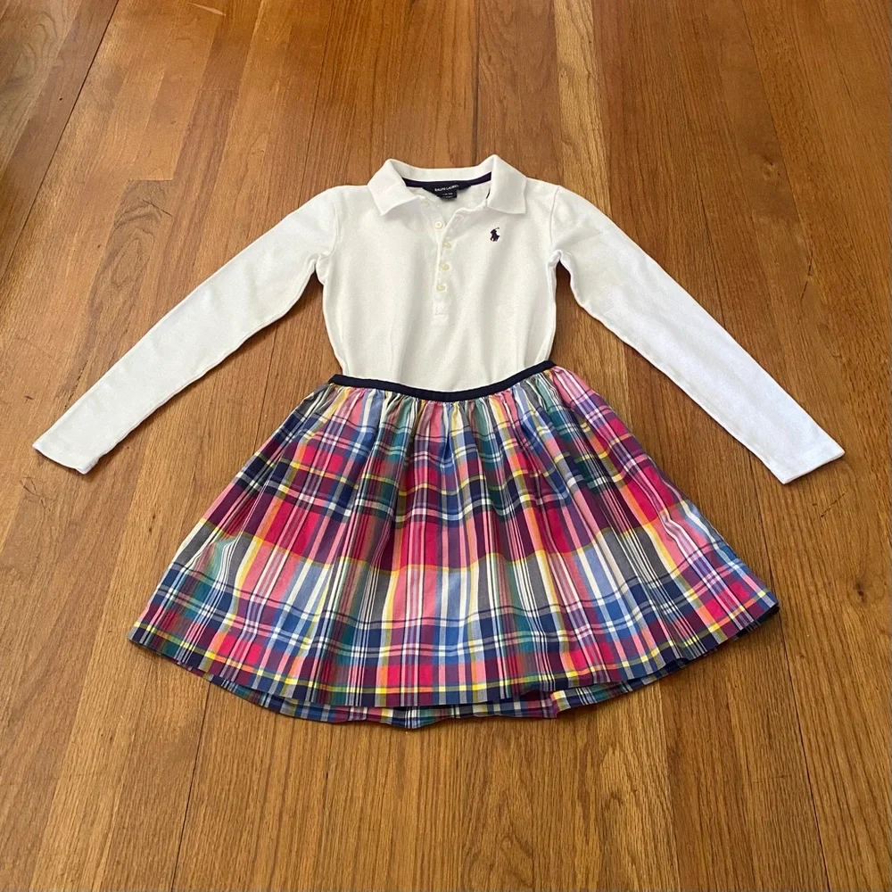 Ralph Lauren Classic Multicolor Plaid Girls Matching Set